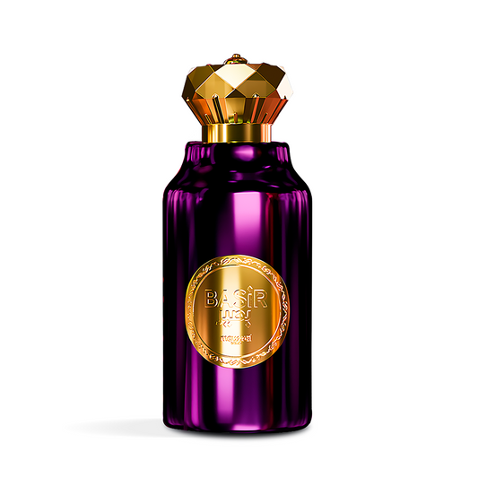 Perfume Basir Mawwal Arabia feminino 100ml Eau de Parfum — frasco roxo dourado