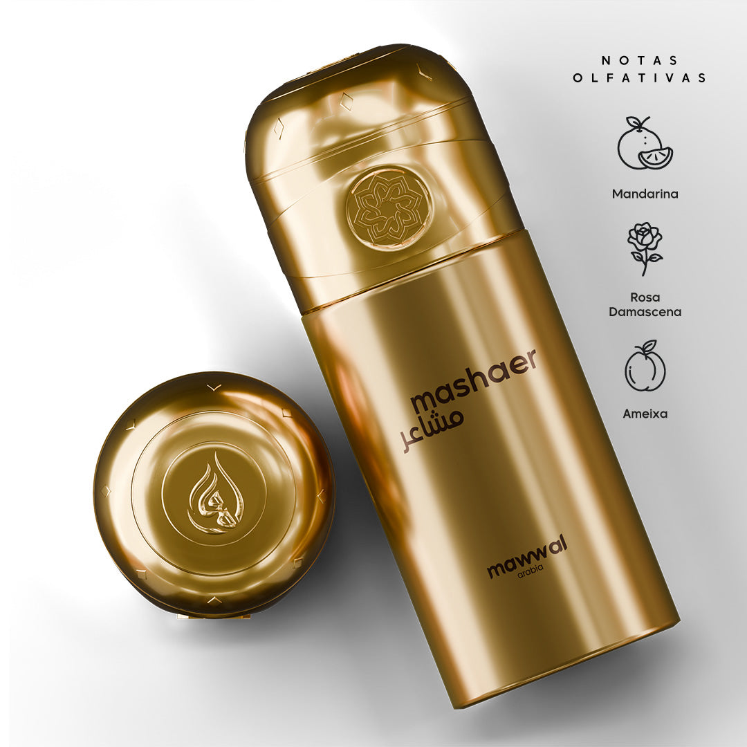 Kit Feminino Mashaer Mawwal Arábia – Hidratante Corporal e Spray
