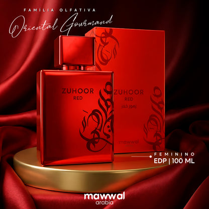 Kit Perfumes Árabes Mawwal Zuhoor Red Feminino 100ml EDP & Fada Gold Maculino 100ml EDP