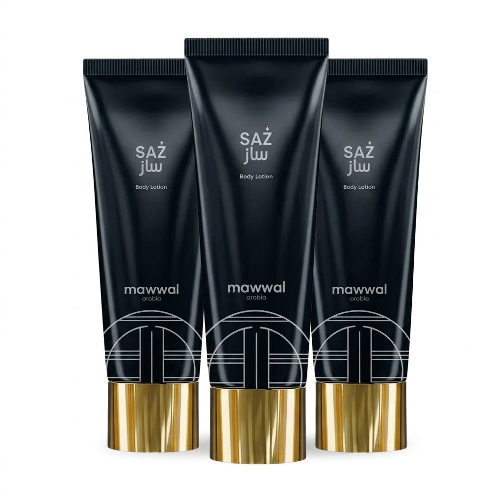 Kit 3 Cremes Hidratantes Saz Masculino 200ml - Mawwal Arábia Brasil