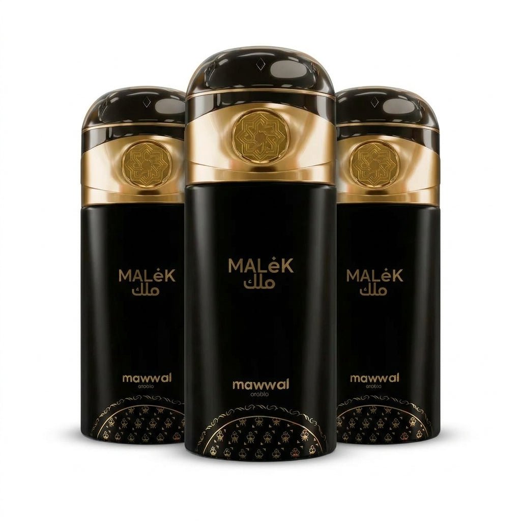 Kit 3 Perfumes Spray Malek Unissex 250ml - Mawwal Arábia Brasil
