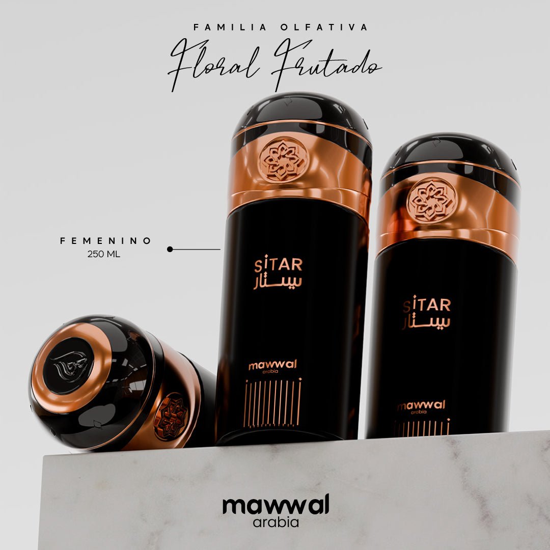 Kit 3 Perfumes Spray Mawwal Sitar Feminino 250ml - Mawwal Arábia Brasil