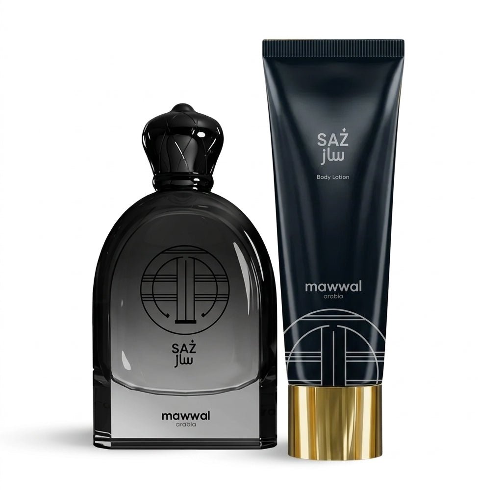 Kit Perfume Árabe Masculino Saz — Perfume + Creme - Mawwal Arábia Brasil