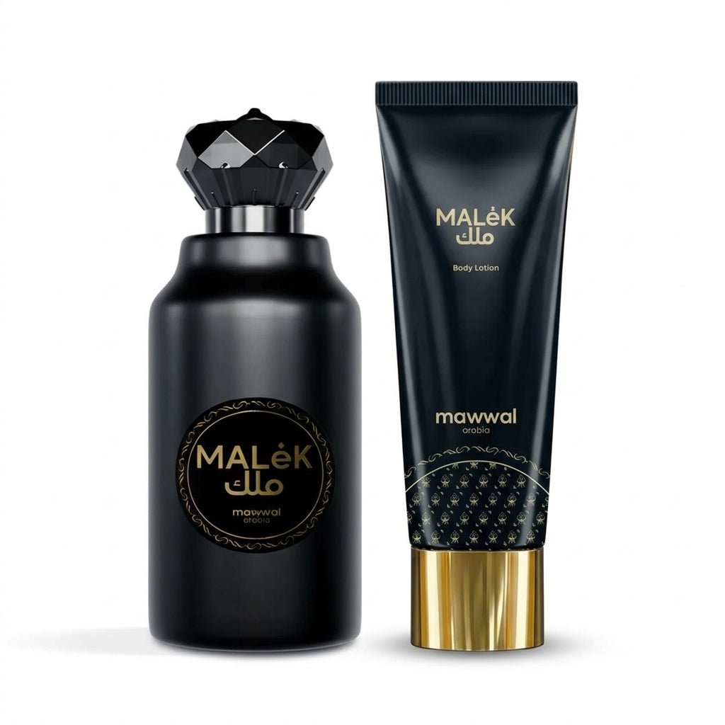 Kit Perfume Árabe Unissex Malek — Perfume + Creme - Mawwal Arábia Brasil