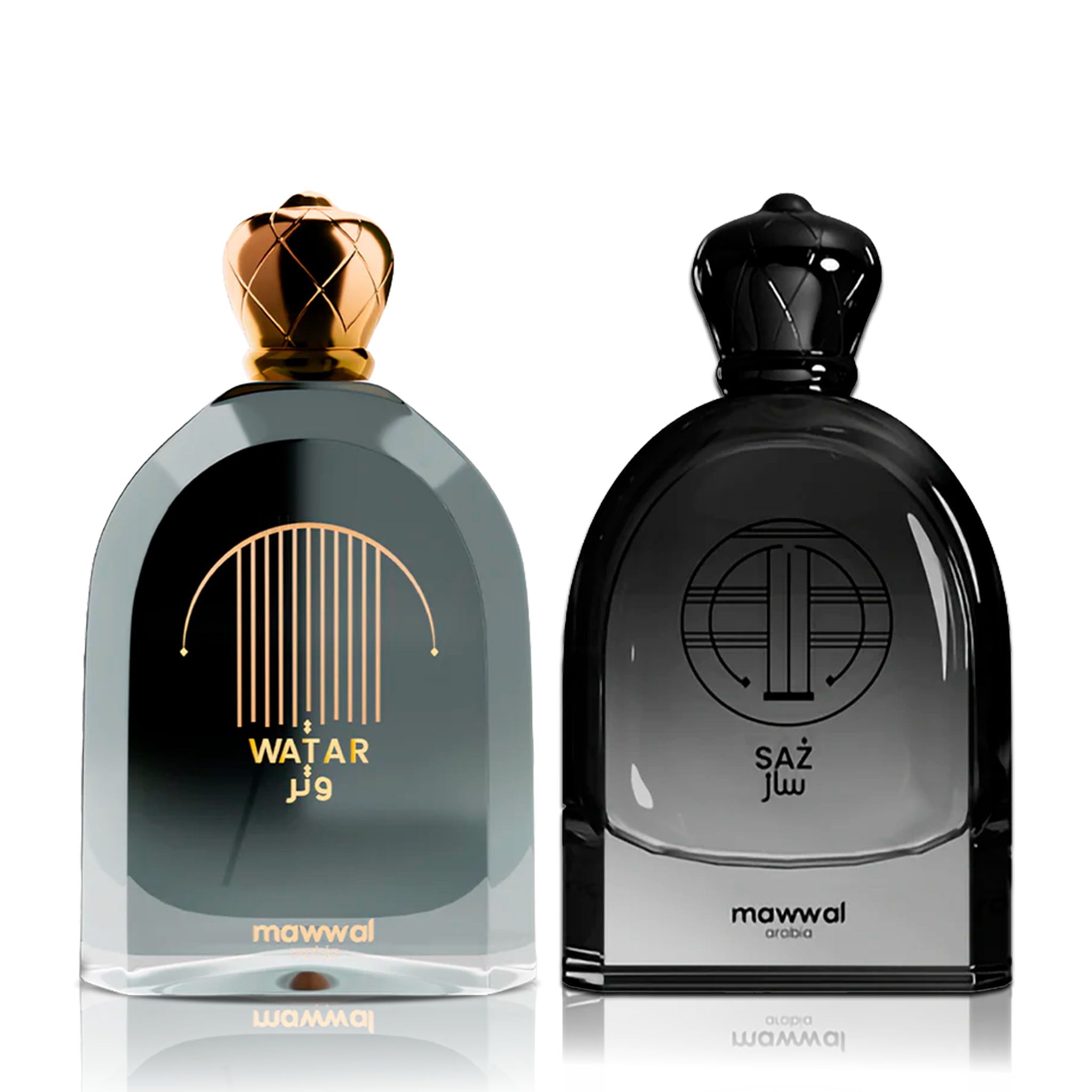 Kit Perfumes Árabes Mawwal Watar Feminino 100ml EDP & Saz Masculino 100ml EDP - Mawwal Arábia Brasil