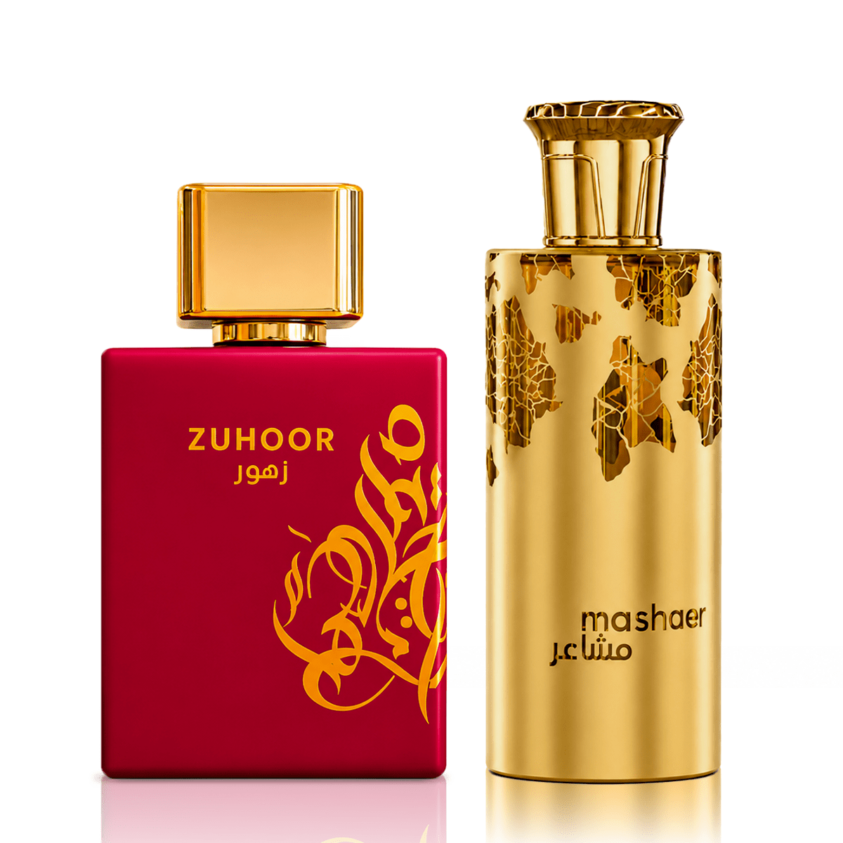 Kit Perfumes Árabes Mawwal Zuhoor Feminino 100ml EDP & Mashaer Feminino 100ml EDP - Mawwal Arábia Brasil