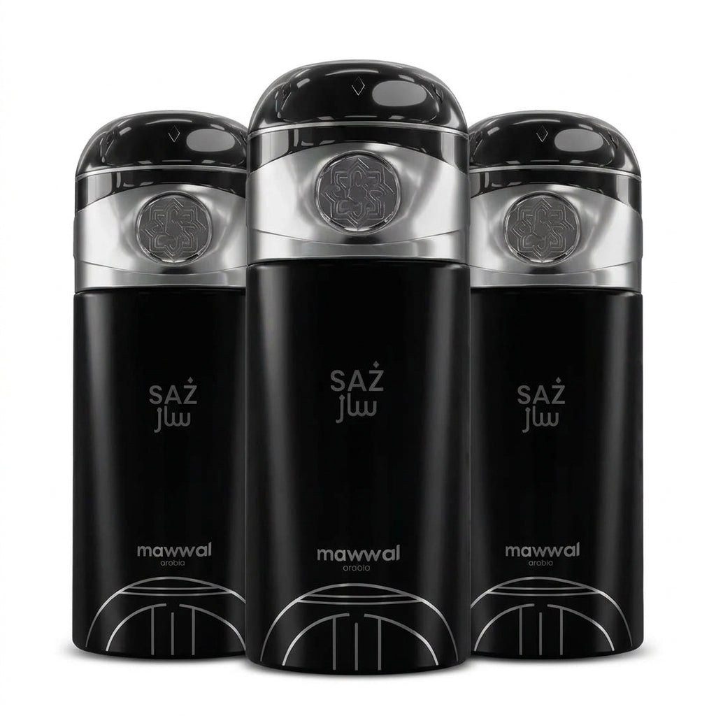 Kit 3 Perfumes Spray Saz Masculino 250ml